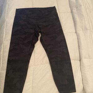 Lululemon Align Camo Black/Gray Align Leggings Size 14